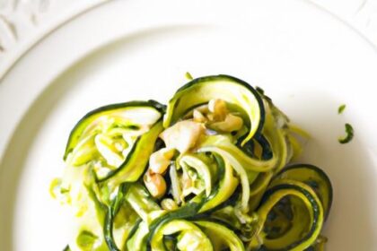 Twirl into Health: Gluten-Free Zucchini Noodles with Pesto