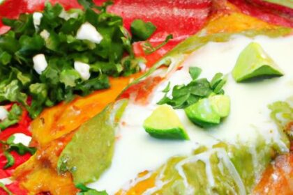 Festive Christmas Style Red & Green Enchiladas Recipe Guide