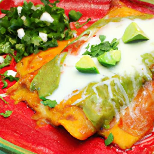 Festive Christmas Style Red & Green Enchiladas Recipe Guide