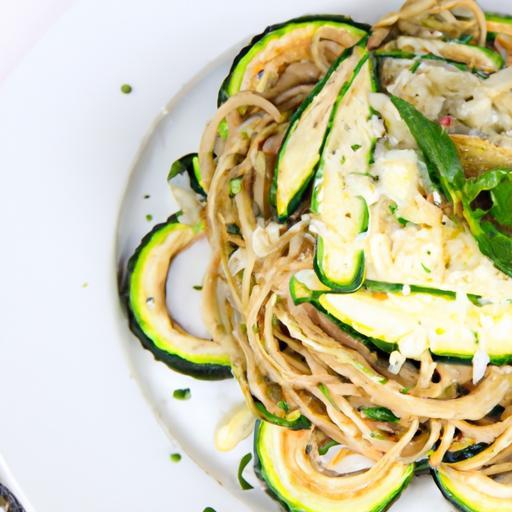Creamy Paleo Avocado Pasta with Zucchini Noodles Delight