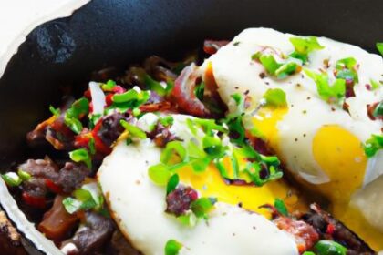 Sizzle Up Keto Mornings with Steak and Eggs Skillet Delight