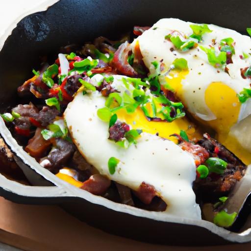 Sizzle Up Keto Mornings with Steak and Eggs Skillet Delight