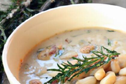 Hearty Low-Calorie White Bean Soup with Rosemary Twist