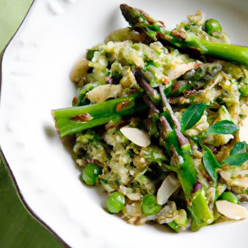 Bright Spring Vegan Risotto with Asparagus and Peas