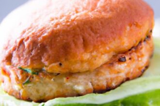 Boost Your Meal: High-Protein Salmon Burgers with Dill Sauce