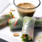 Crisp Spring Rolls Paired with Irresistible Peanut Sauce