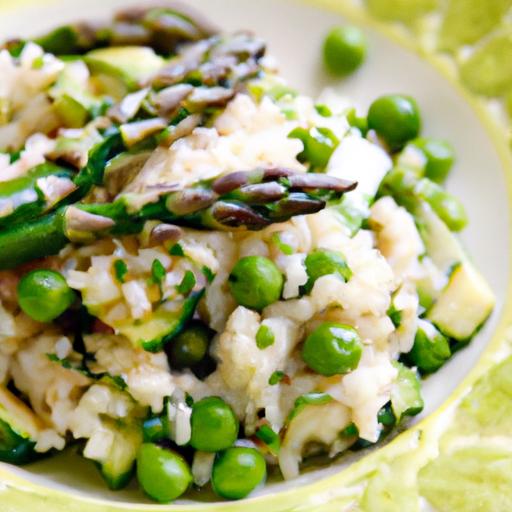 Bright⁣ Spring Vegan‍ Risotto⁢ with​ Asparagus and Peas