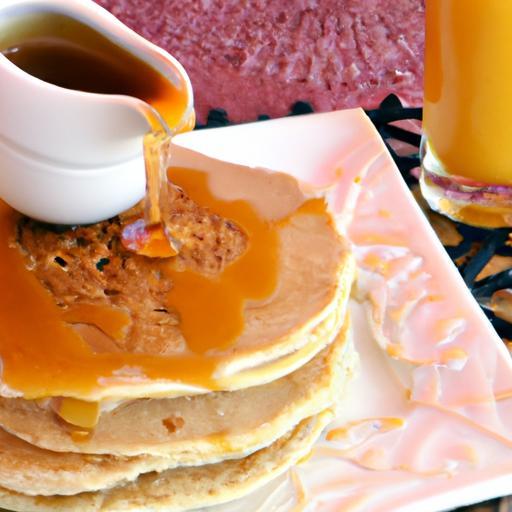 Golden Sweetness: Piloncillo Syrup Drizzled on Pancakes