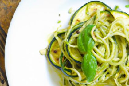 Fresh and Flavorful: Gluten-Free Zucchini Noodles with Pesto