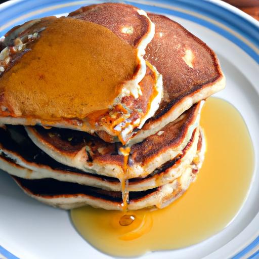 Golden Sweetness: Piloncillo Syrup Drizzled on Pancakes