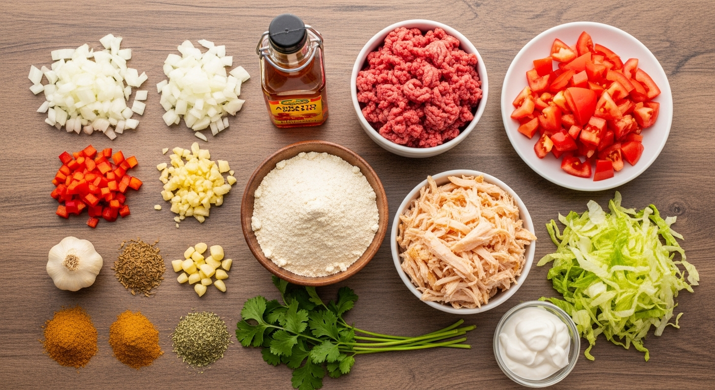 Preparing Panamanian enchiladas at home with fresh corn tortillas, seasoned meat, and annatto oil frying.