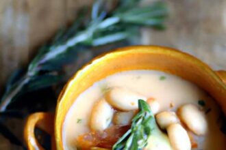Hearty Low-Calorie White Bean Soup with Rosemary Flavor