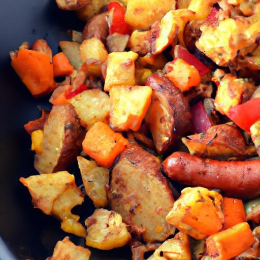 Power-Packed Skillet: High-Protein Sausage & Sweet Potato Fiesta
