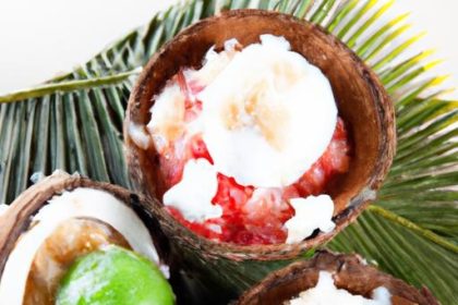 Frozen Delight: Exploring Ice Cream Served in a Coconut Shell