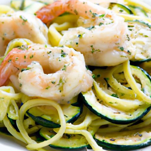 Zesty Keto Shrimp Scampi over Fresh Zucchini Noodles