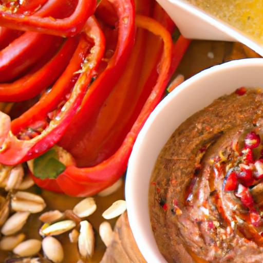 Bold & Nutty: Roasted Red Pepper ‍and Walnut Dip Delight