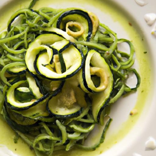 Fuel Up Right: High-Protein Zucchini noodles with Pesto