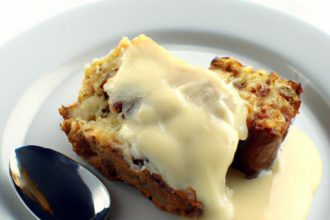 Decadent Sugar-Free Bread Pudding with Creamy Vanilla Sauce
