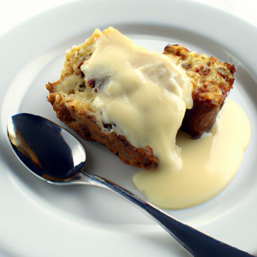 Decadent Sugar-Free Bread Pudding with Creamy Vanilla Sauce